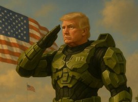 Белый дом показал Дональда Трампа в образе Мастера Чифа из Halo в честь конца «консольных войн» - изображение 1
