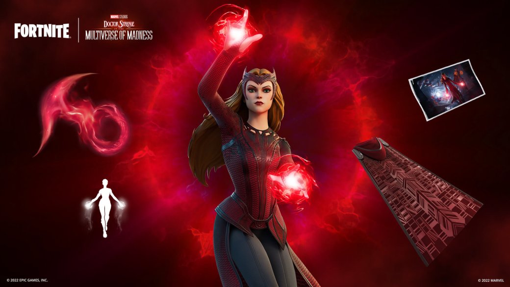 Галерея В Fortnite добавили скин Алой Ведьмы из киновселенной Marvel - 2 фото