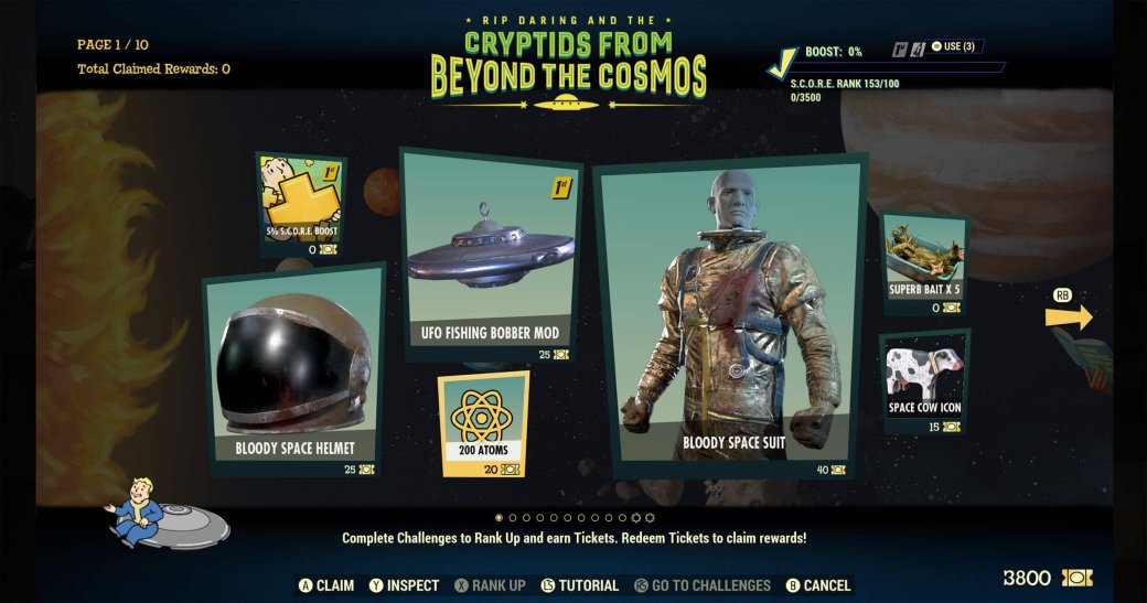 Галерея Разработчики Fallout 76 показали награды грядущего сезона с пришельцами и криптидами - 12 фото