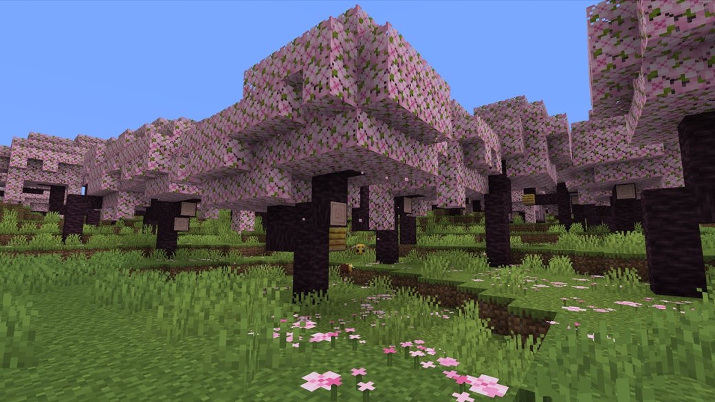 Галерея Minecraft получит биом с цветущей сакурой - 5 фото