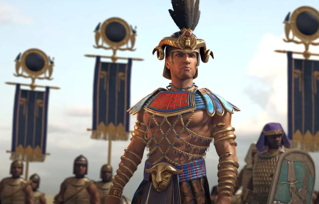 Couverture : image tirée de la bande-annonce de Total War : Pharaoh