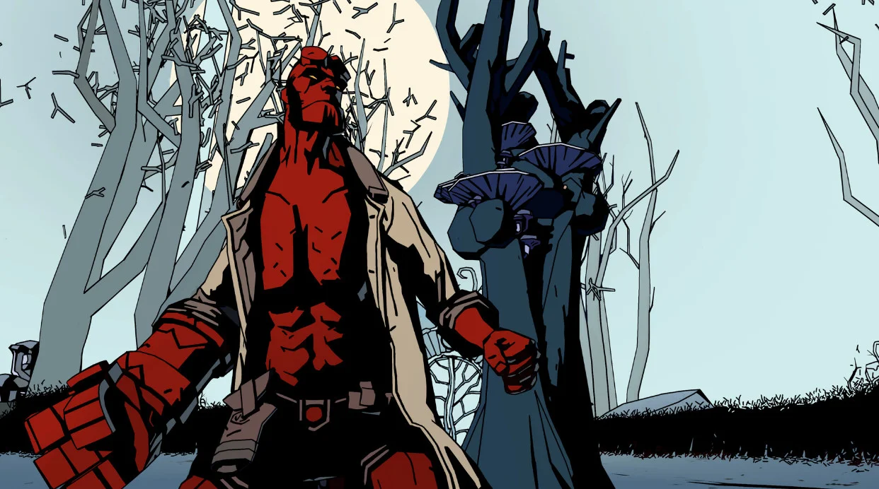 Couverture : capture d'écran de Hellboy Web of Wyrd
