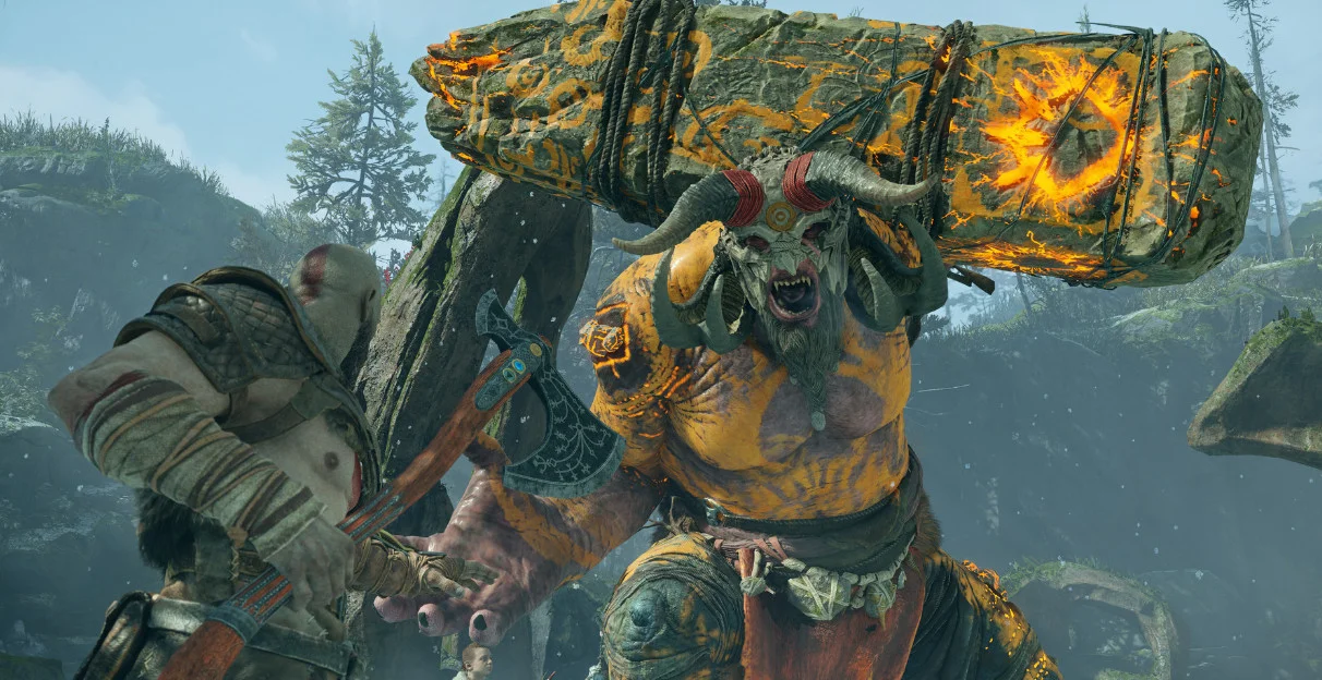 Couverture : capture d'écran de God of War