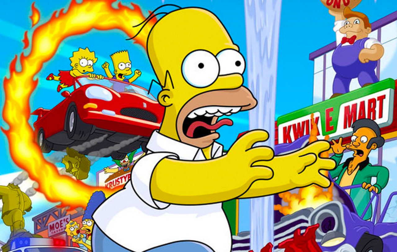 Обложка: постер The Simpsons Hit & Run