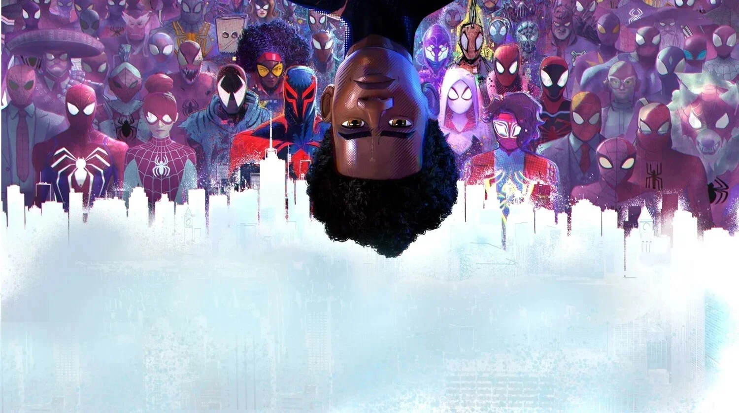 Обложка: постер мультфильма "Человек-паук: Паутина вселенных"