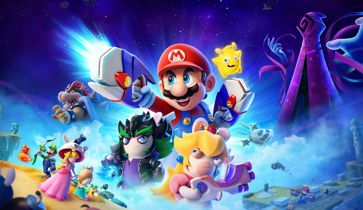 Обложка: постер Mario + Rabbids Sparks of Hope
