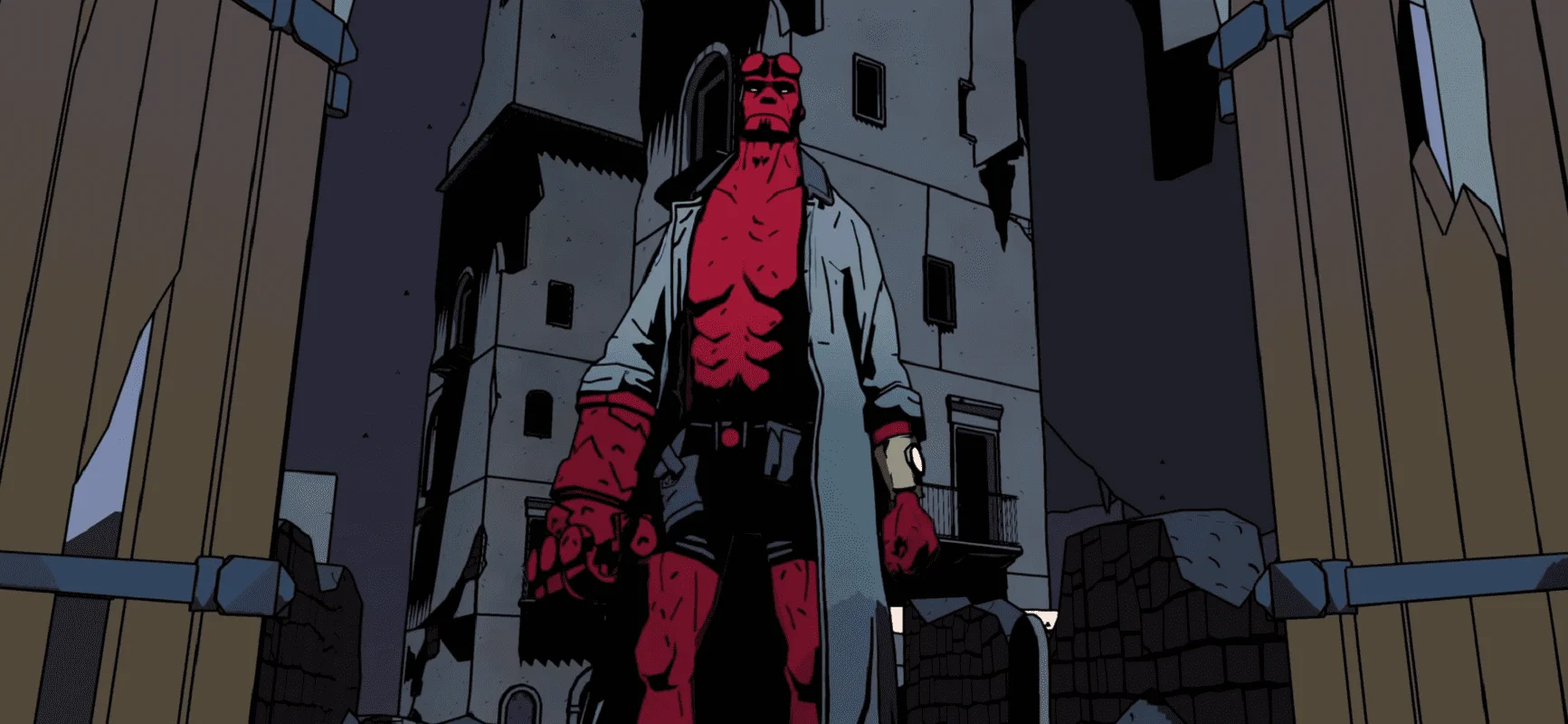 Couverture : capture d'écran du jeu ​Hellboy Web of Wyrd