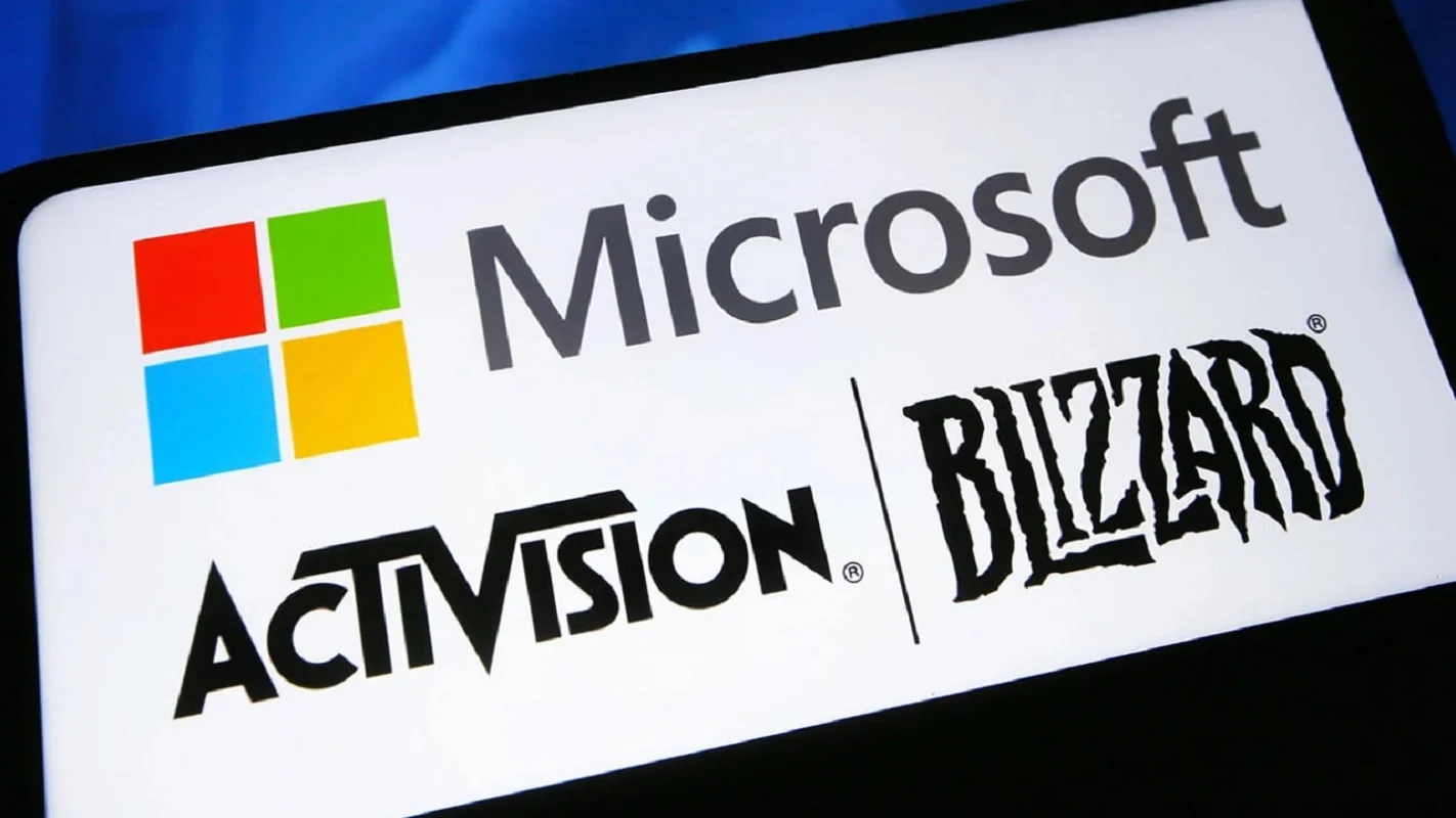 Couverture : logo Microsoft et Activision Blizzard