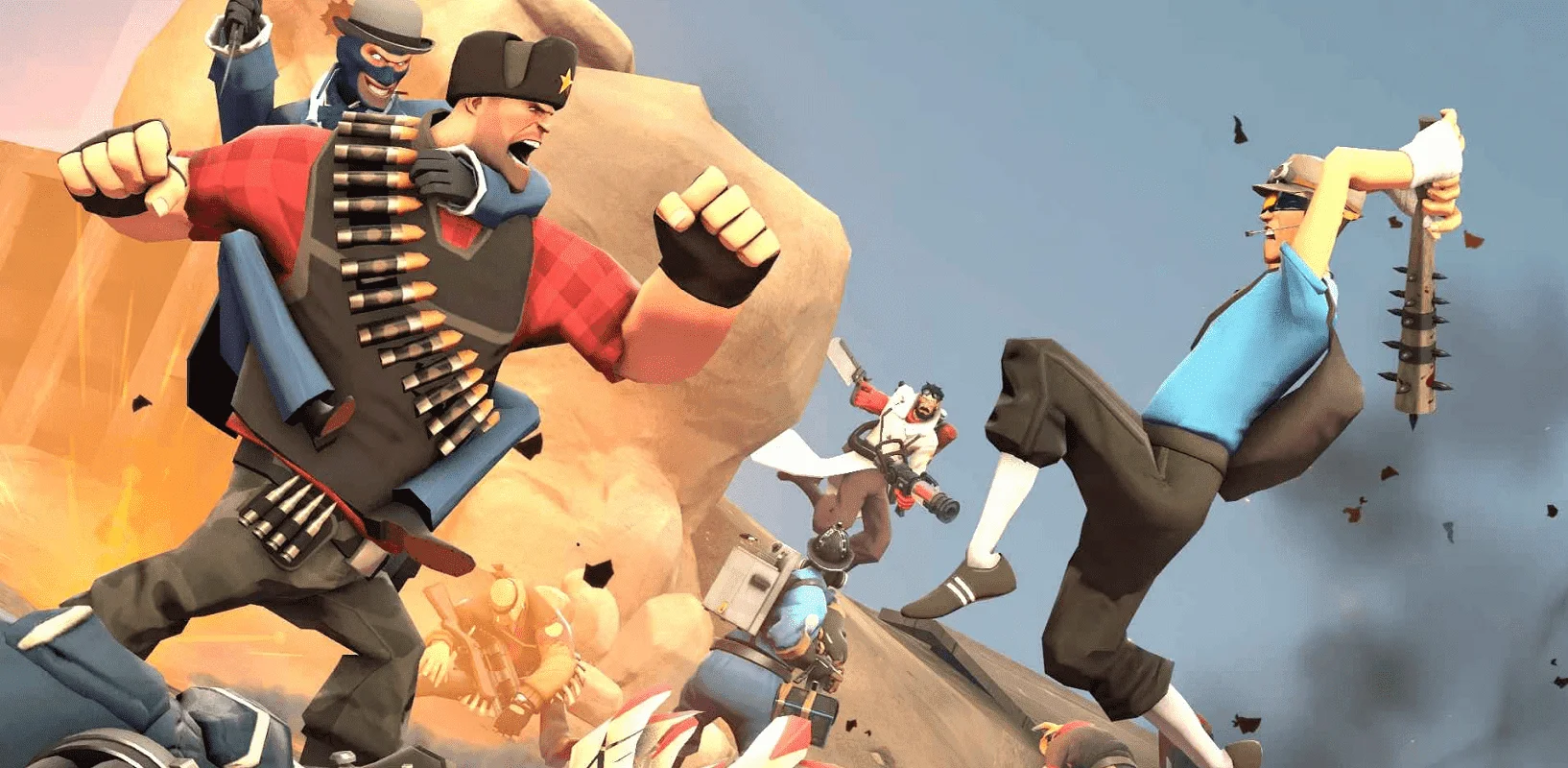 Couverture : capture d'écran du jeu Team Fortress 2