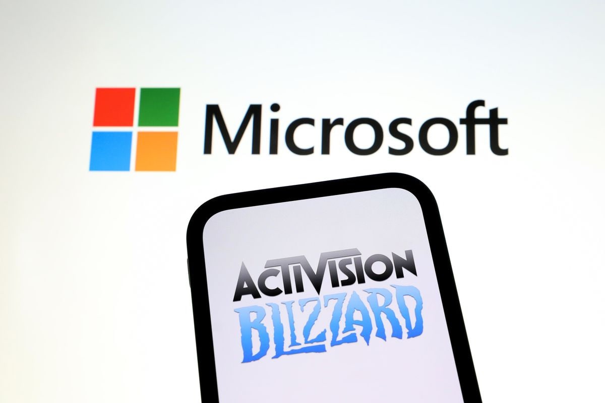 Обложка: логотипы Microsoft и Activision Blizzard