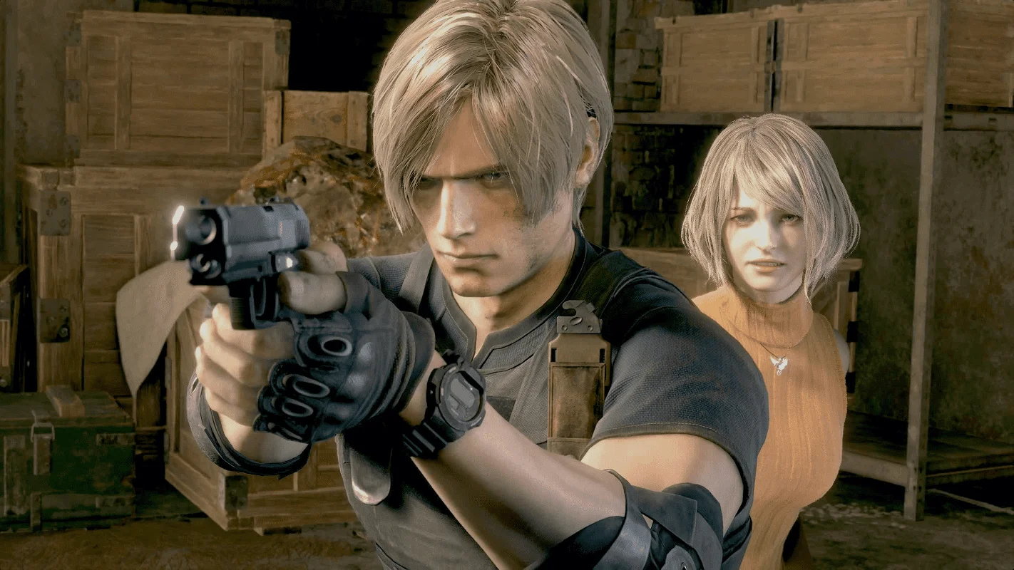 Couverture : capture d'écran du jeu Resident Evil 4 Remake