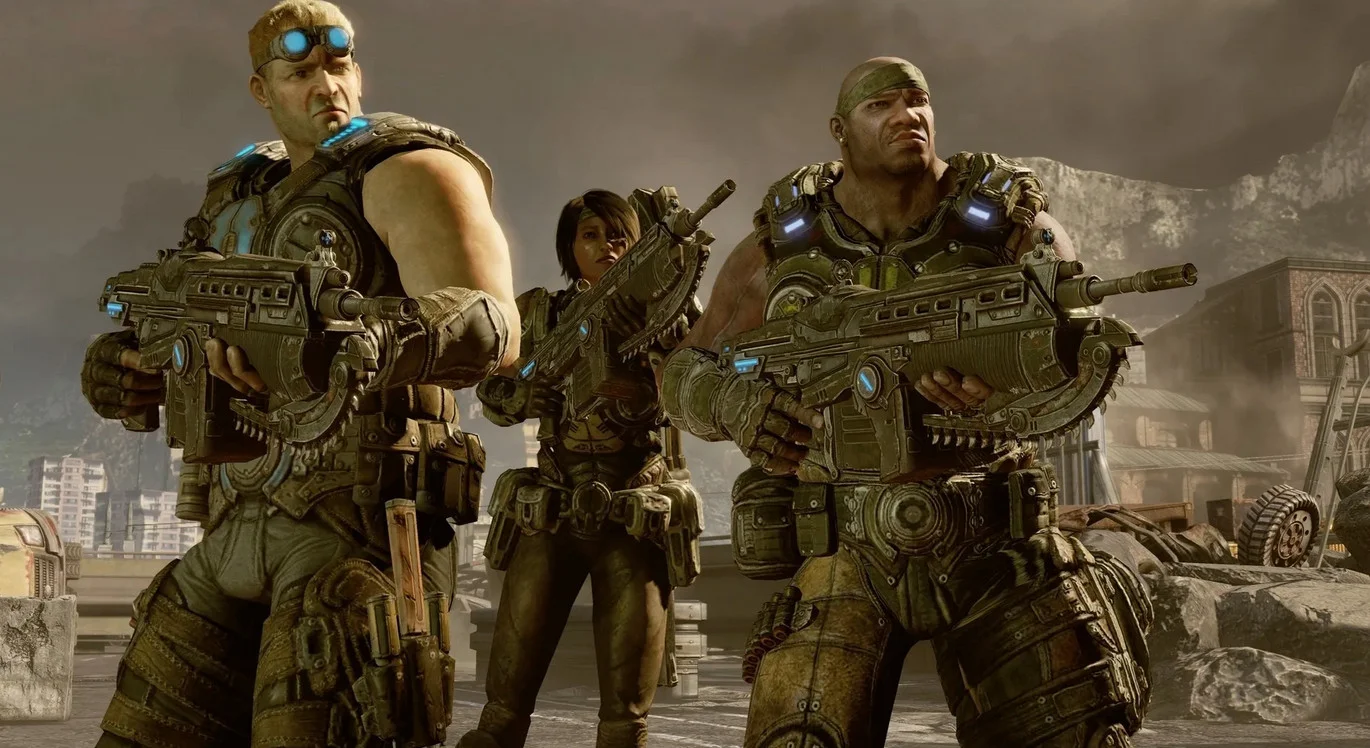 Couverture : capture d'écran de Gears of War 3
