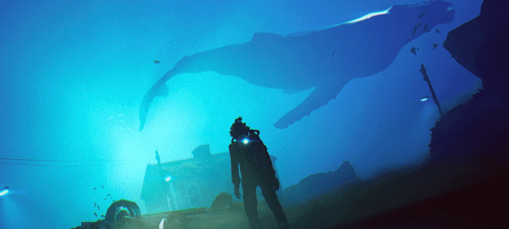 Couverture : capture d'écran du jeu Under the Waves