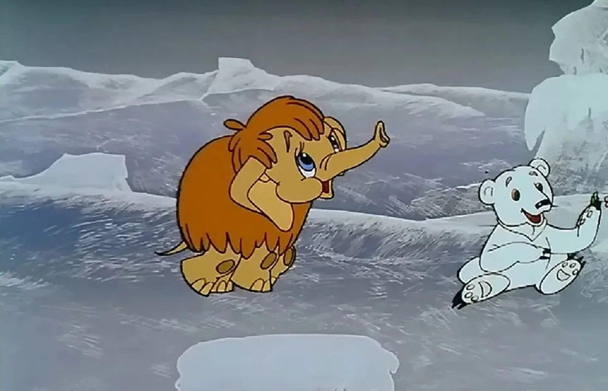 Omslag: kader uit de tekenfilm “Mother for Baby Mammoth” (1981)