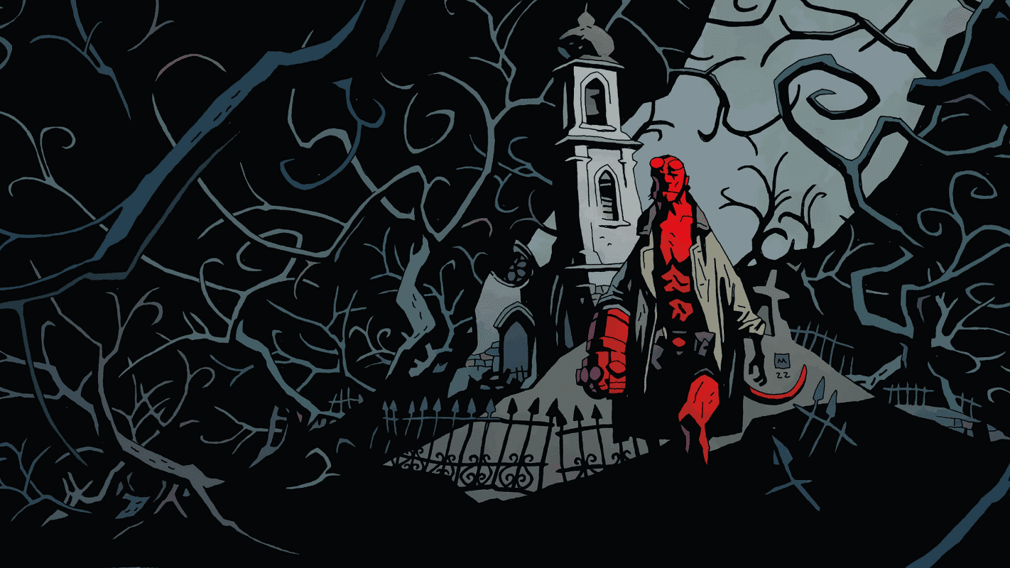 Обложка: скриншот игры Hellboy Web of Wyrd