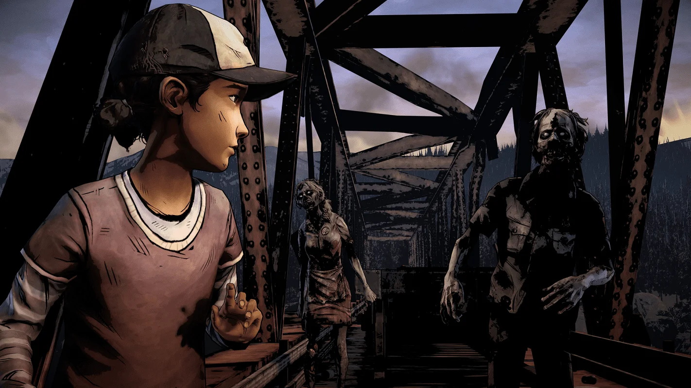 Couverture : capture d'écran du jeu The Walking Dead Collection - The Telltale Series﻿