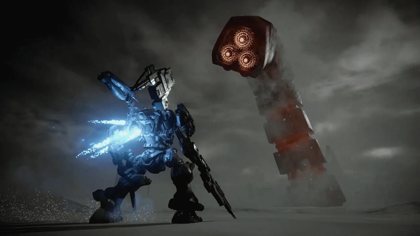 Couverture : capture d'écran du jeu Armored Core 6 : Fires of Rubicon