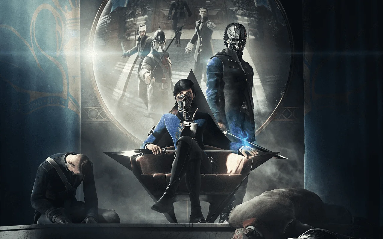 Couverture : capture d'écran du jeu Dishonored 2