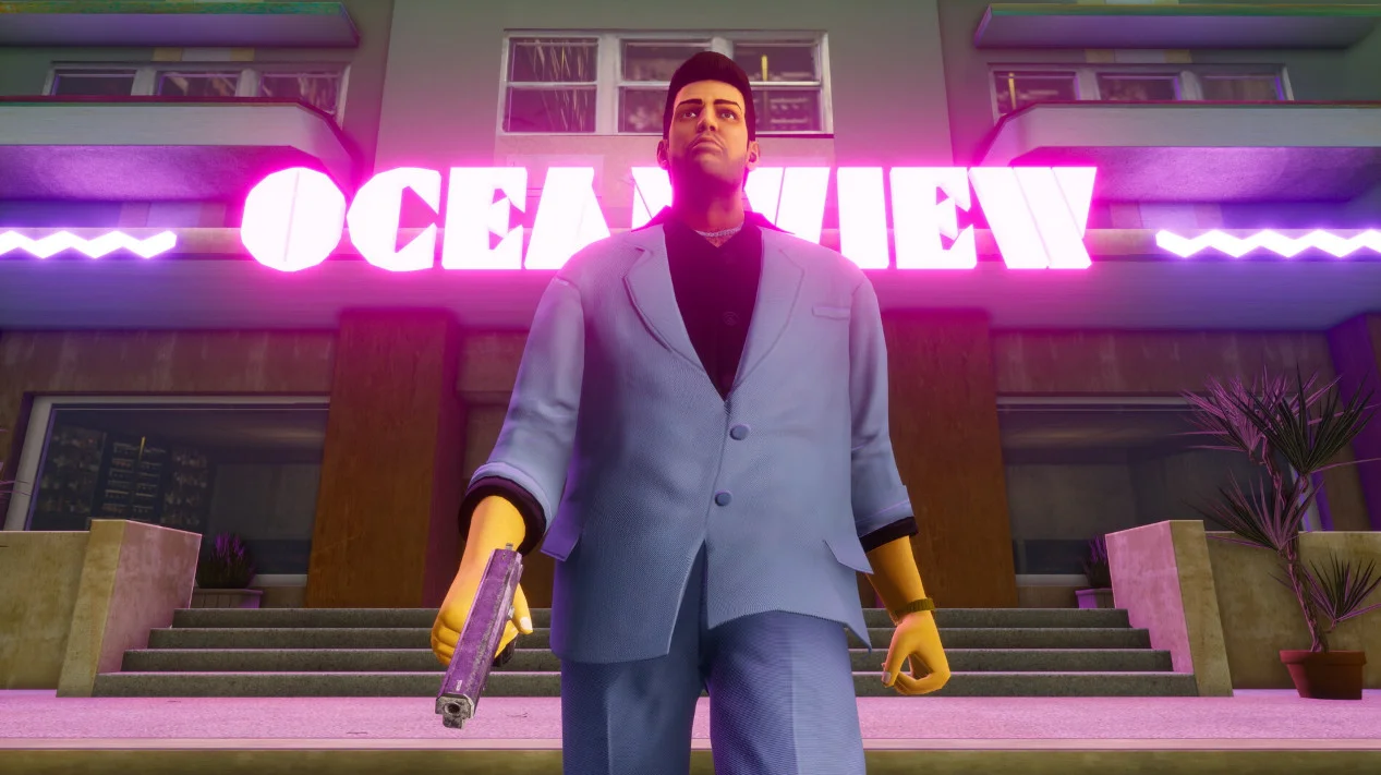 Couverture : capture d'écran de GTA Vice City The Definitive Edition