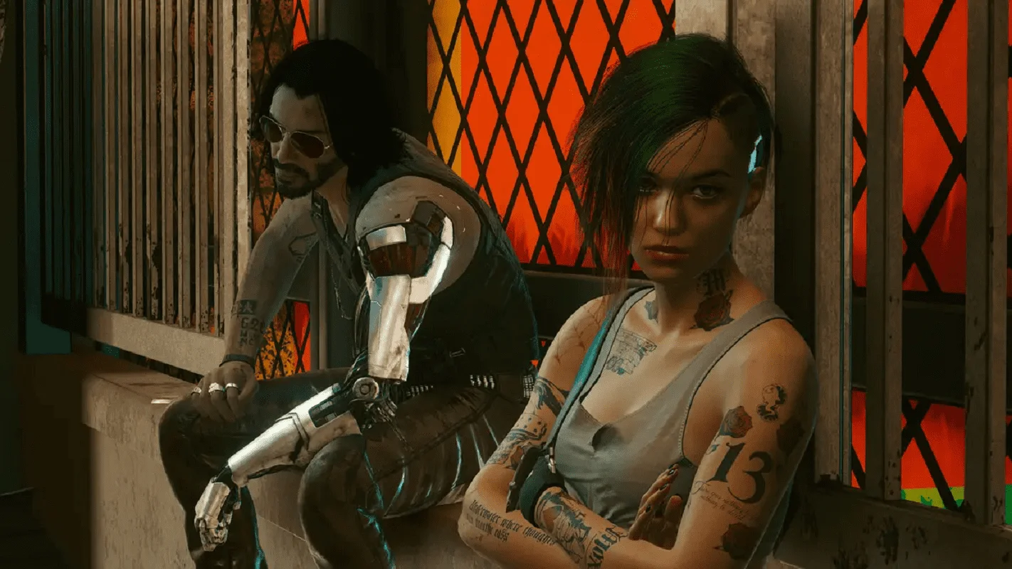 Couverture : capture d'écran du jeu Cyberpunk 2077