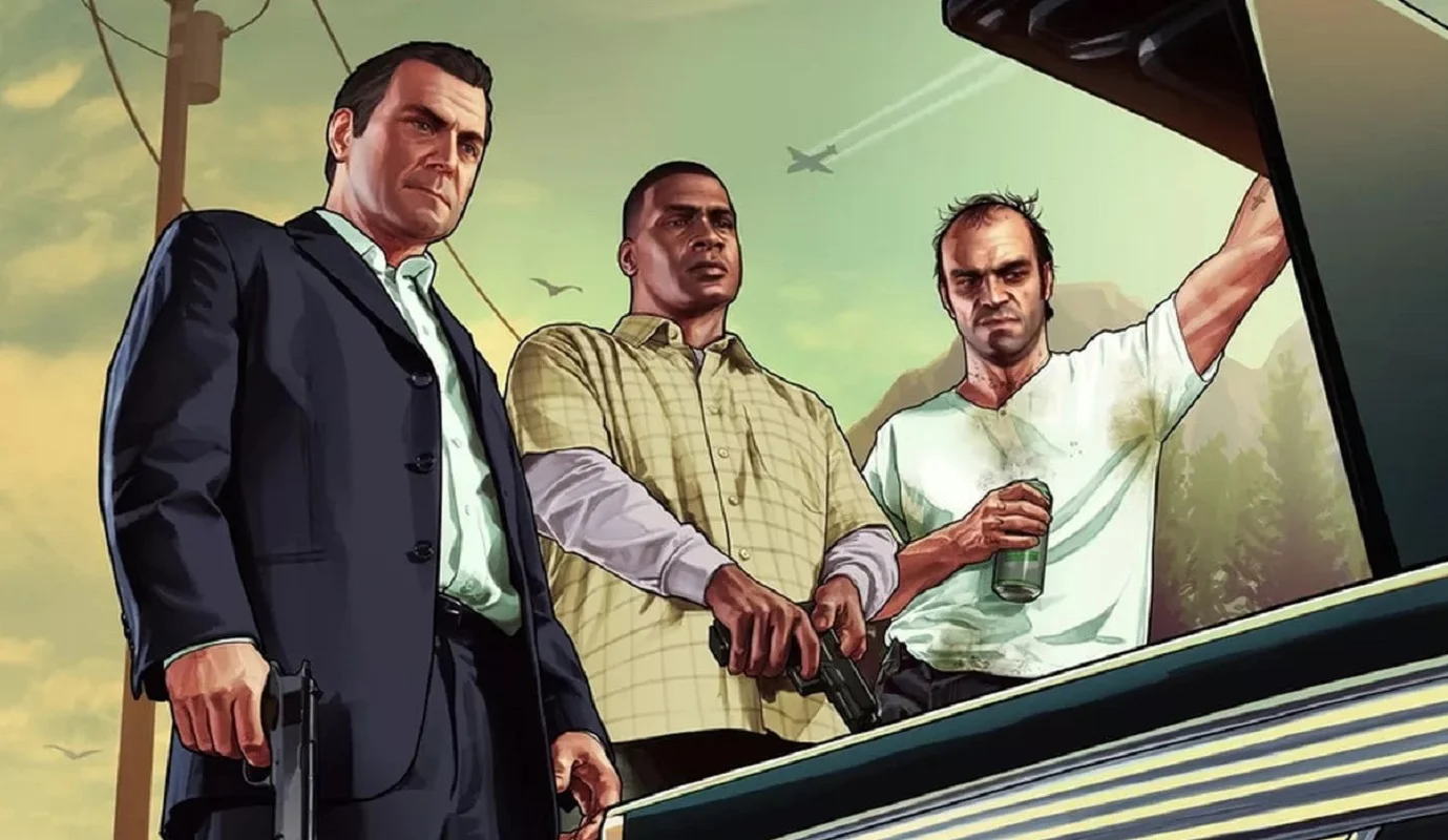 Couverture : affiche de Grand Theft Auto 5