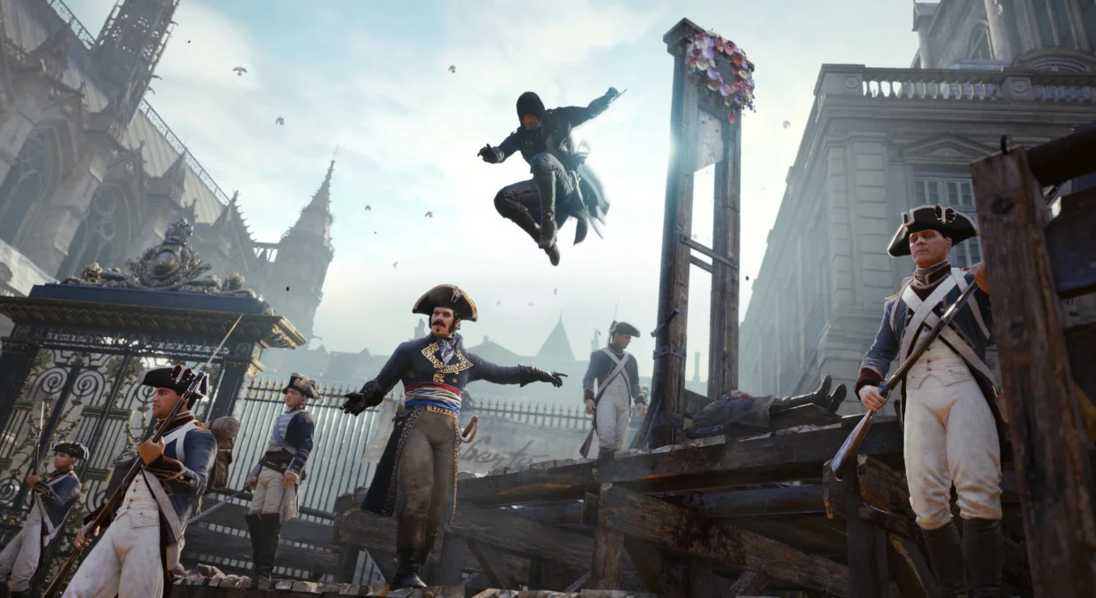 Couverture : capture d'écran d'Assassin's Creed : Unity