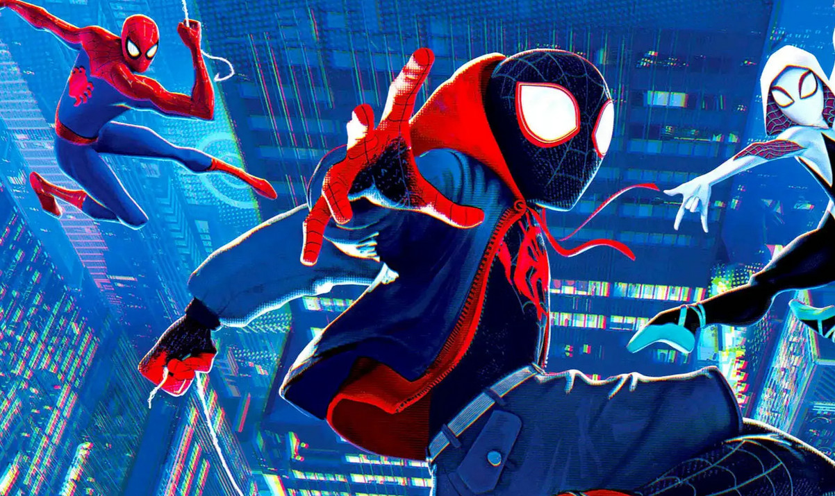 Обложка: постер мультфильма «Человек-паук: Через вселенные»