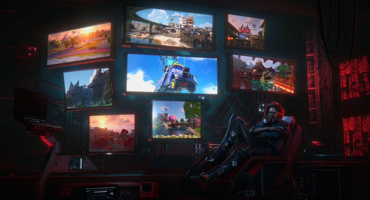 Авторы Fortnite показали скины Ви и Джонни Сильверхэнда из Cyberpunk 2077 - изображение обложка