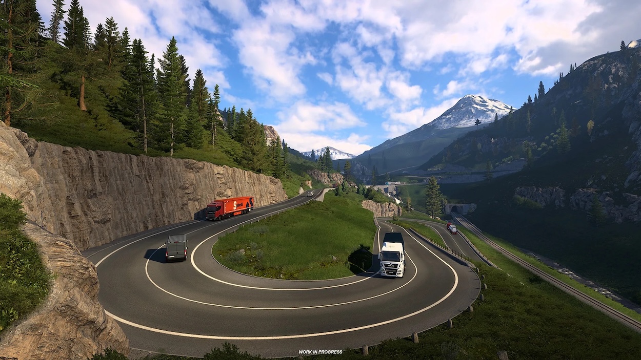 В Euro Truck Simulator 2 появится швейцарская автомагистраль А9 - изображение обложка