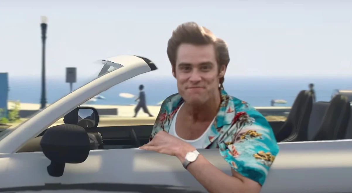 Эйс Вентура устроил беспредел в Лос-Сантосе из GTA 5 в смешном ролике - изображение 1