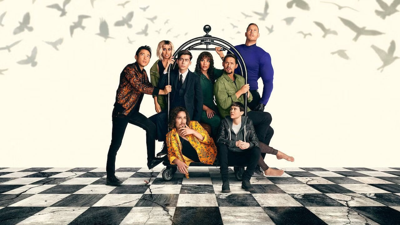 Обложка: постер сериала «Академия Амбрелла»