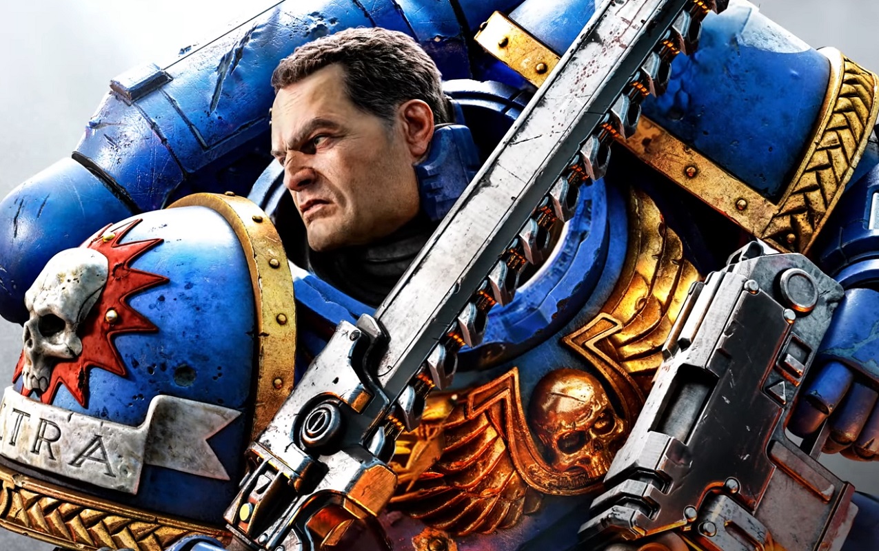 Обложка: постер игры Warhammer 40,000: Space Marine 2