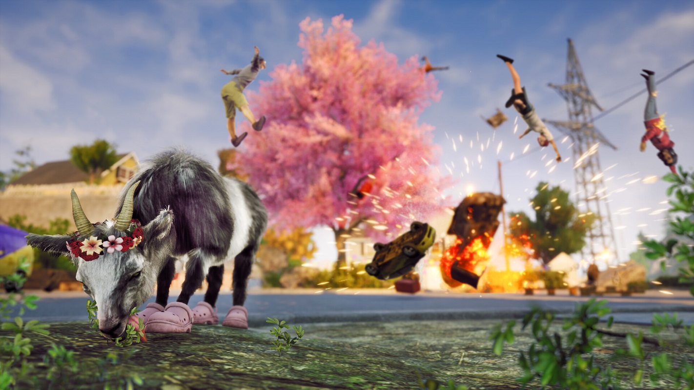 Обложка: скриншот игры Goat Simulator 3