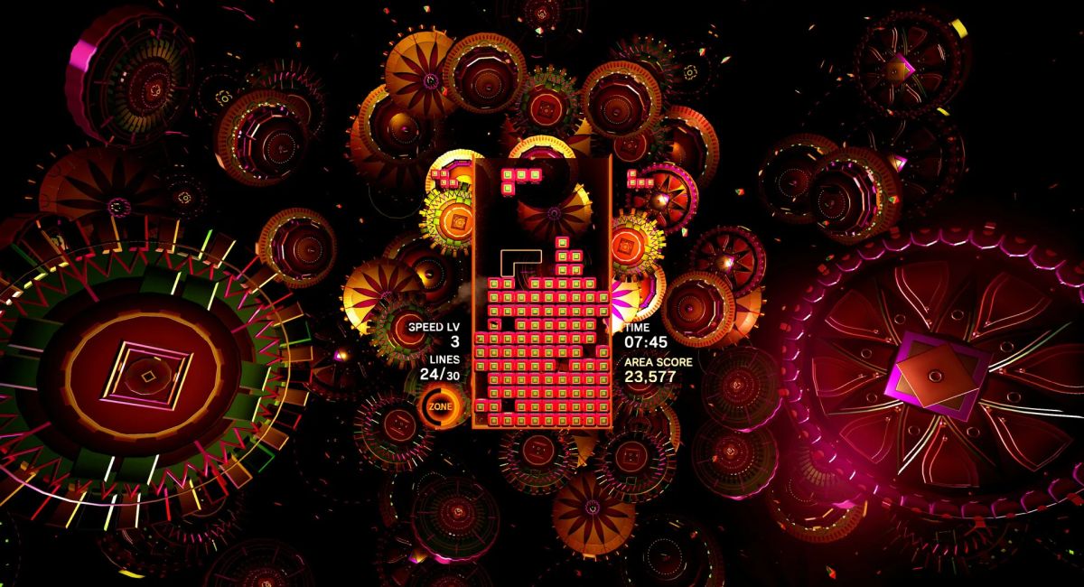 Скриншот Tetris Effect