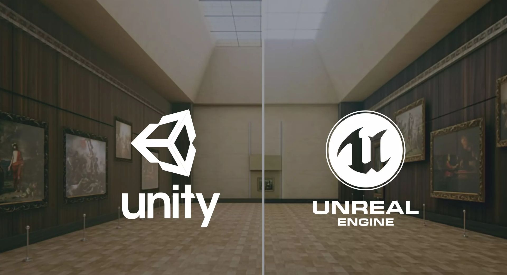 Лого Unity и Unreal Engine