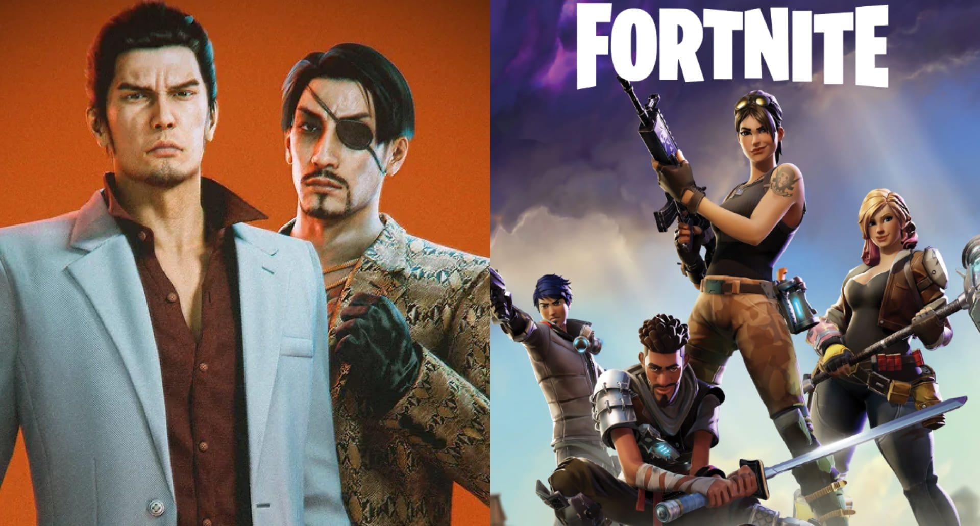 Обложка: арт Yakuza, постер Fortnite