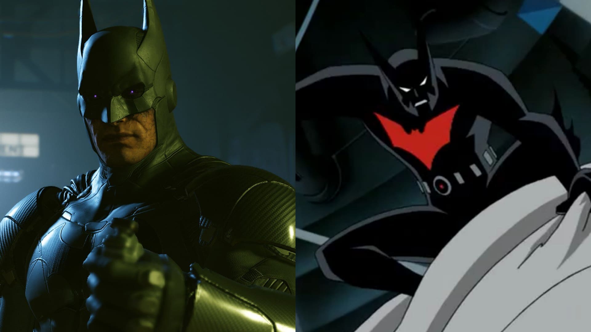 Обложка: скриншот Suicide Squad: Kill The Justice League и мультсериала «Бэтмен будущего»