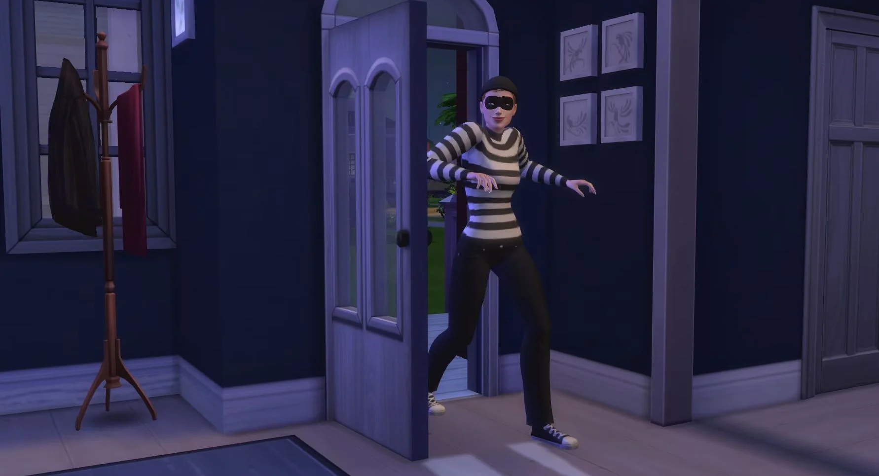  В The Sims 4 добавлена механика ночных ограблений.
