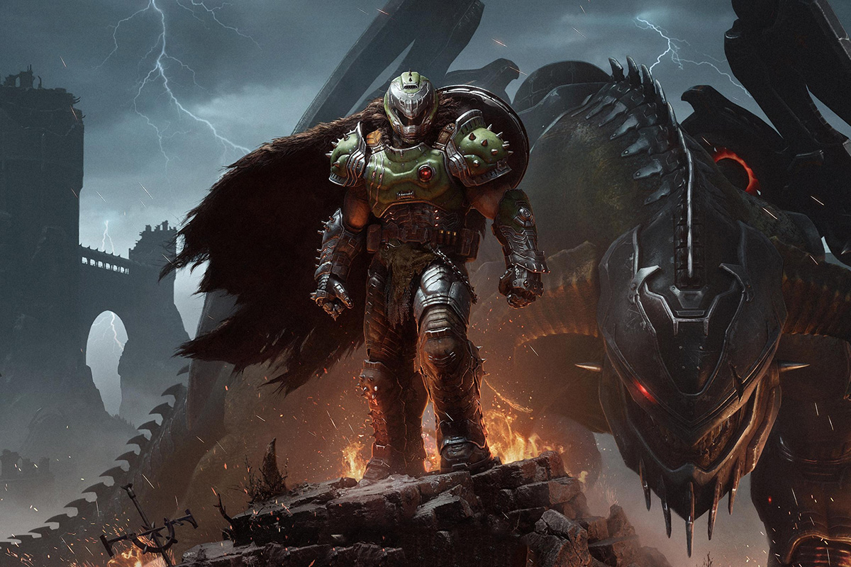 Обложка: видеоигра DOOM: The Dark Ages