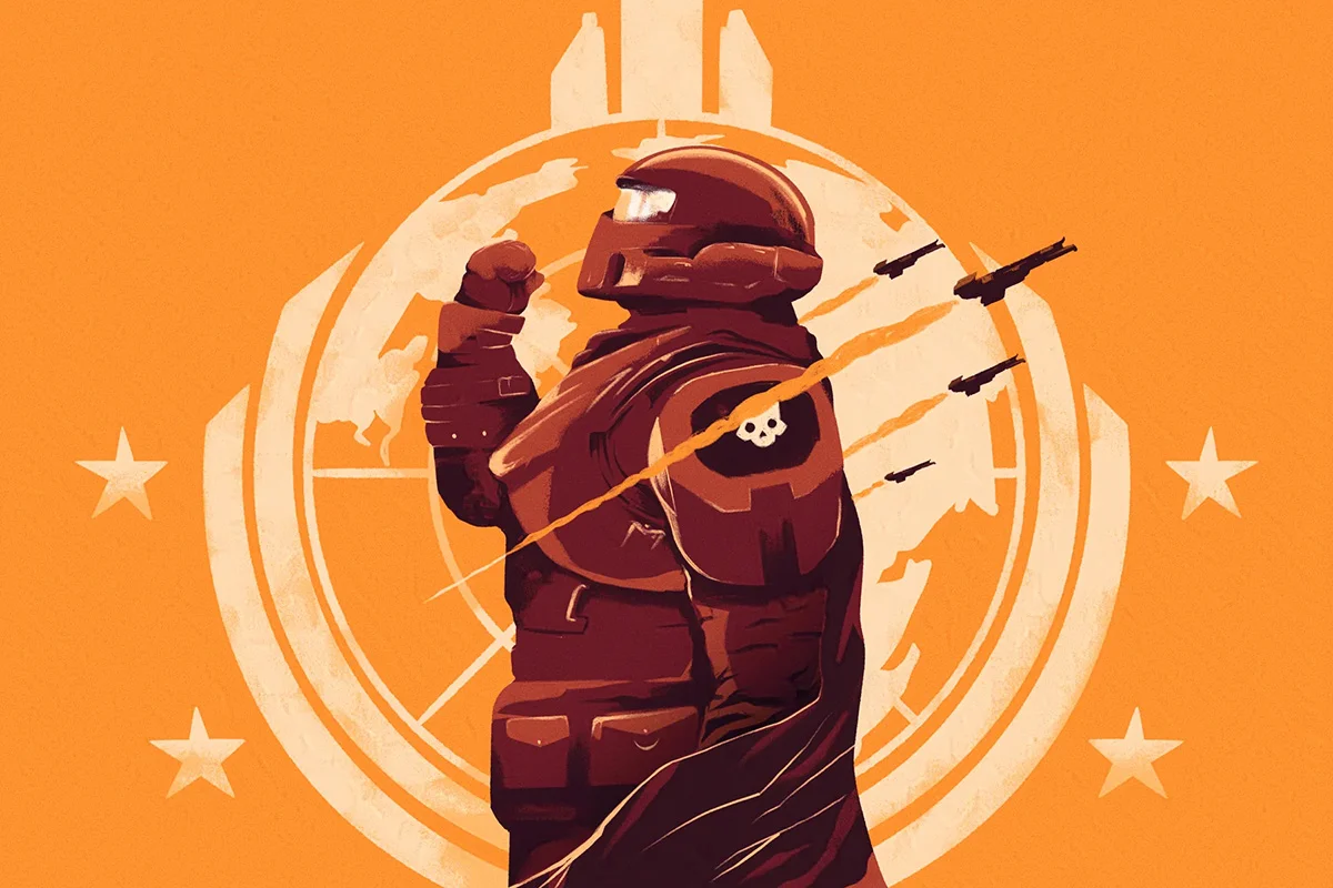 Обложка: видеоигра Helldivers 2