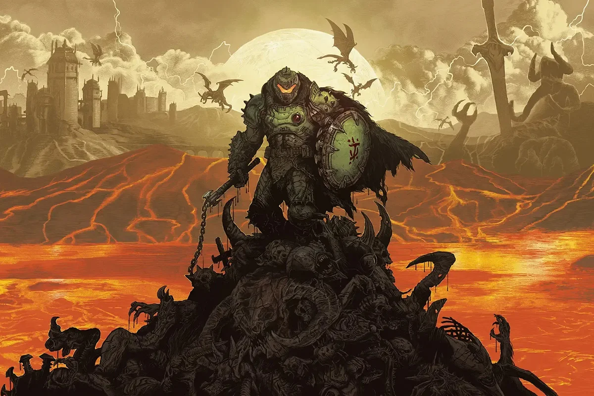 Обложка: видеоигра DOOM: The Dark Ages