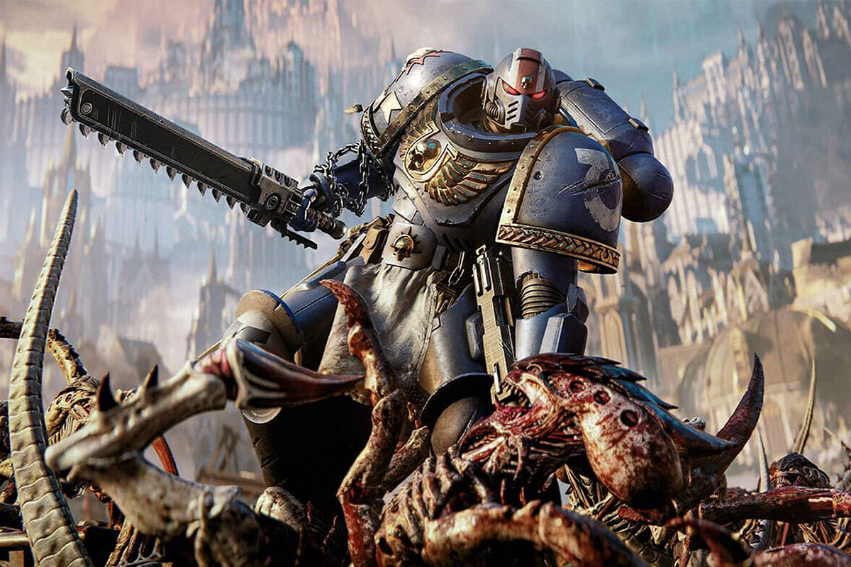 Обложка: видеоигра Warhammer 40,000: Space Marine 2