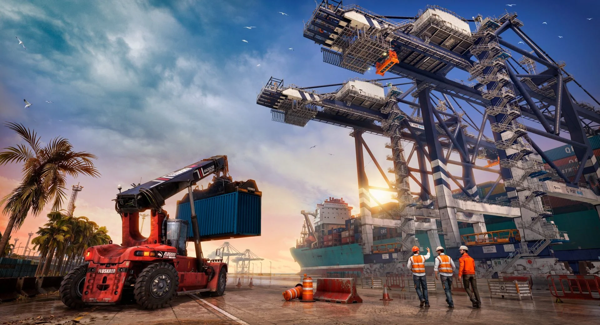 Авторы RoadCraft анонсировали реалистичный симулятор грузового порта Docked