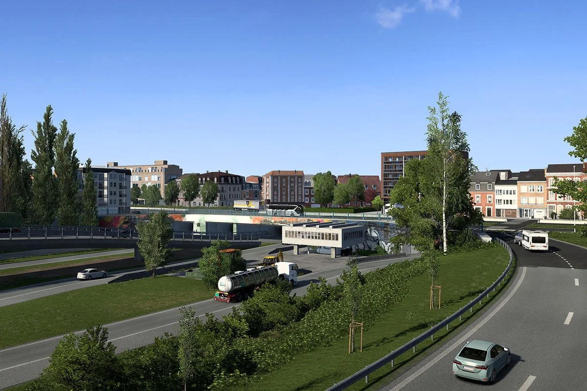 Авторы Euro Truck Simulator 2 показали обновлённый Брюссель