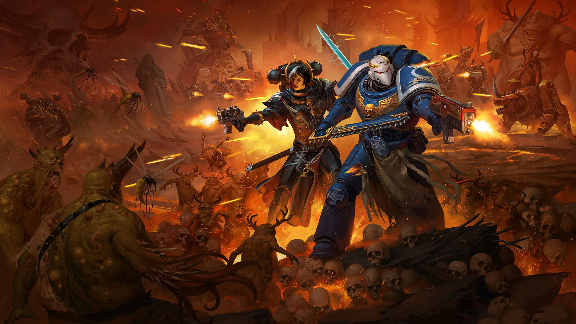 Обложка: видеоигра Warhammer 40,000: Boltgun 2