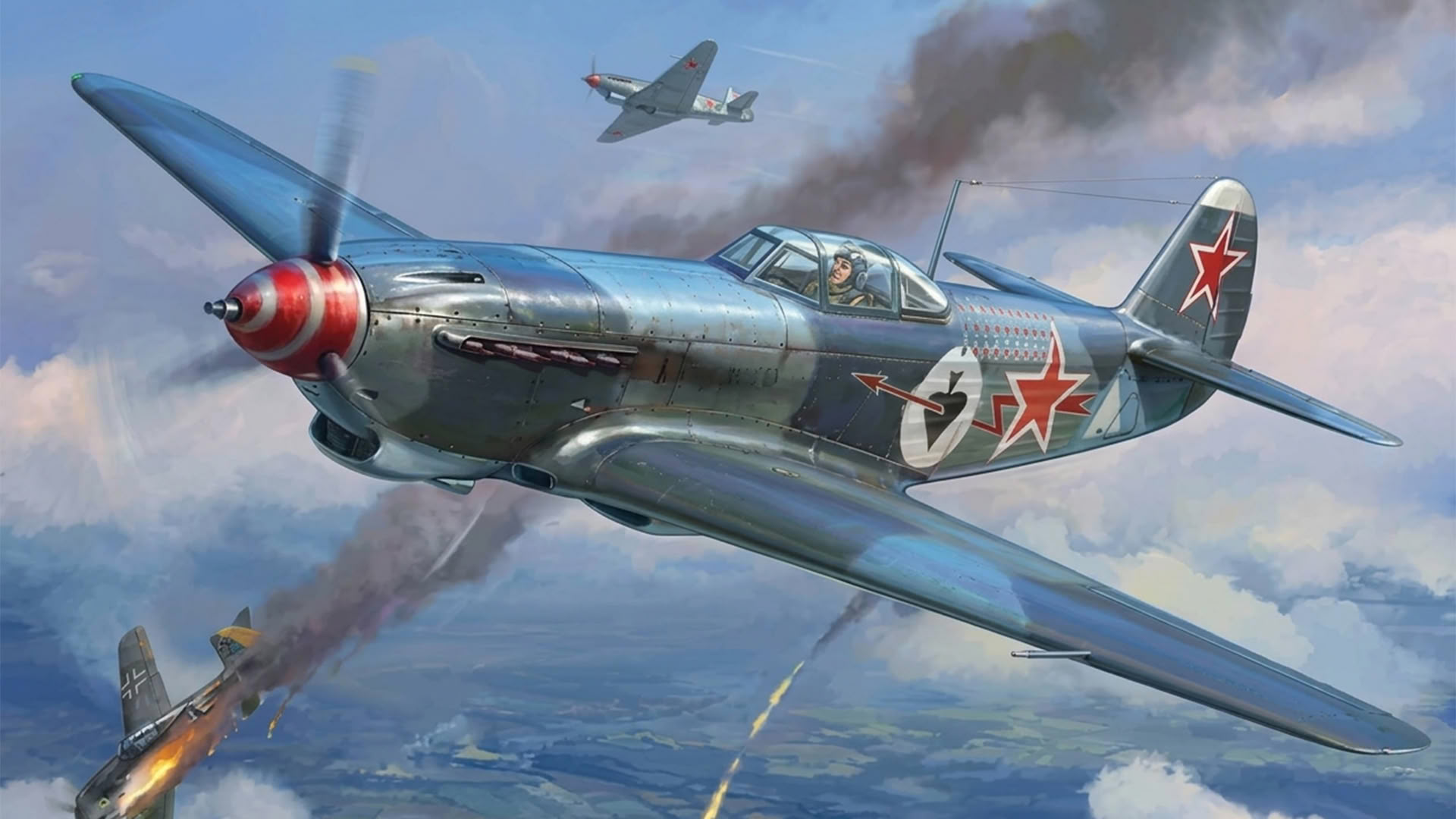 Обложка: Советский истребитель Як-9Т