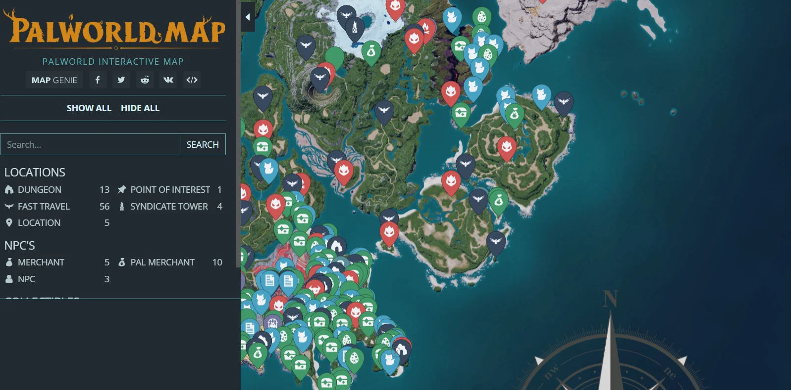 MapGenie создала интерактивную карту выживача про «покемонов с пушками» Palworld - фото 1