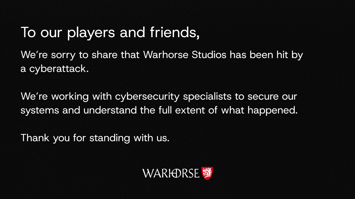 Официальное заявление Warhorse