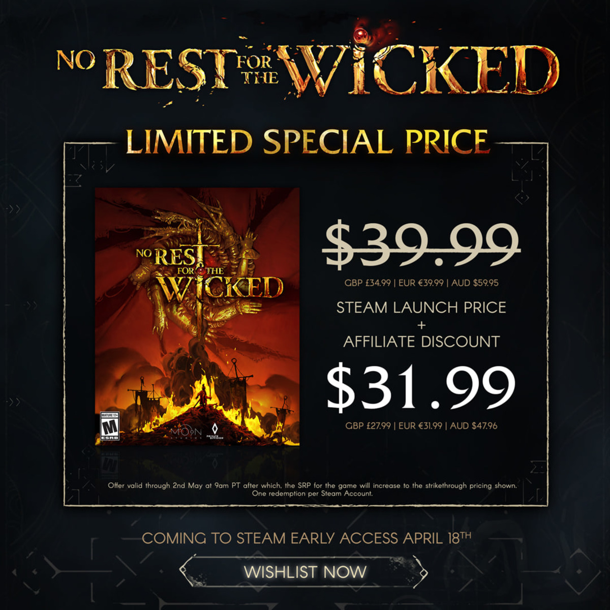 No Rest for the Wicked будут продавать на запуске со скидкой - фото 1