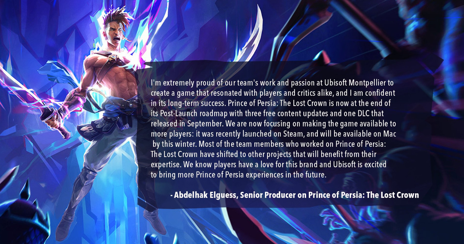 Продюсер Prince of Persia: The Lost Crown пообещал больше «Принца Персии» в будущем - изображение 1 Продюсер Prince of Persia: The Lost Crown пообещал больше «Принца Персии» в будущем - фото 1